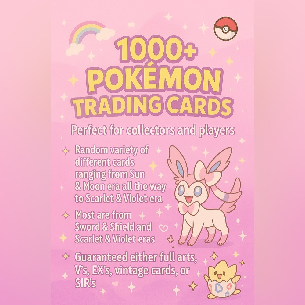 1000+ Pokemon Trading Card Lot - Picture 2 of 3